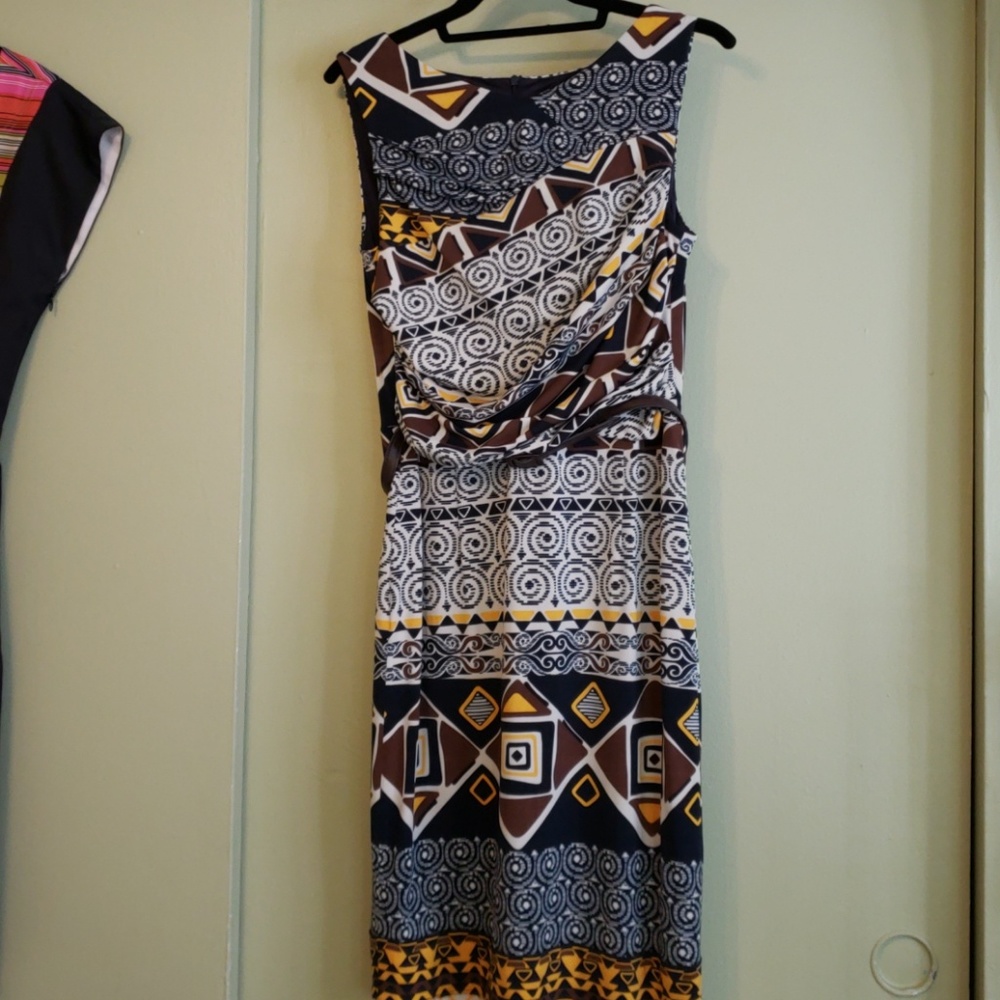 David Meister size 6 rouched detail dress